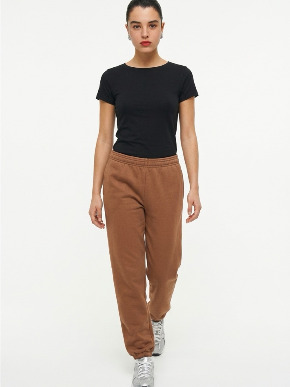 SKIMS Cozy High-Rise Elastice Waist Drawstring Sweatpants Jogger Pants Women S